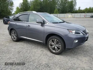 2013 Lexus RX 450h with VIN JTJBC1BA3D2437218, listed as a Copart auction lot 61054025 with 114,662 mi miles and Salvage title. Bid and sale history available at DreamBid. Image 4.