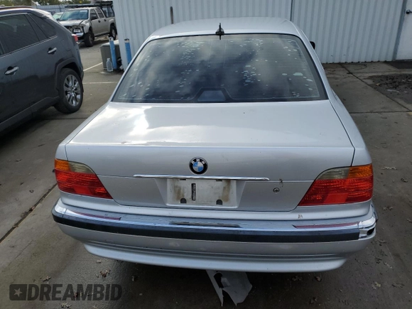 2000 BMW 7 Series 740iL with VIN WBAGH8340YDP13647, listed as a Copart auction lot 85348514 with 0 mi miles and Clean Title. Bid and sale history available at carsss.com. Image 6.