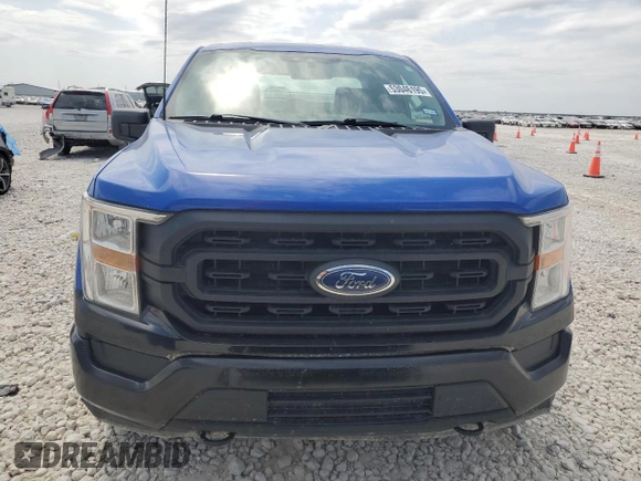 2021 Ford F-150 XL with VIN 1FTEX1EB1MKE59470, listed as a Copart auction lot 53046195 with 108,271 mi miles and Salvage title. Bid and sale history available at DreamBid. Image 5.