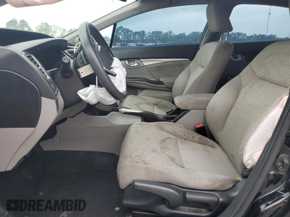 2015 Honda Civic EX with VIN 19XFB2F8XFE015585, listed as a Copart auction lot 53138455 with 127,651 mi miles and Salvage Title. Bid and sale history available at DreamBid. Image 7.