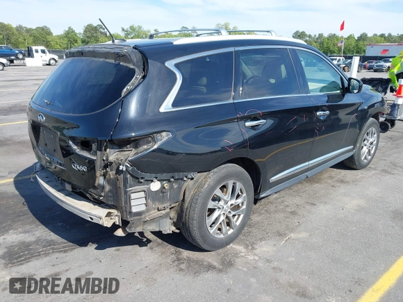2015 Infiniti QX60 with VIN 5N1AL0MM7FC543874, listed as a IAAI auction lot 42010792 with 163,250 mi miles and . Bid and sale history available at DreamBid. Image 4.
