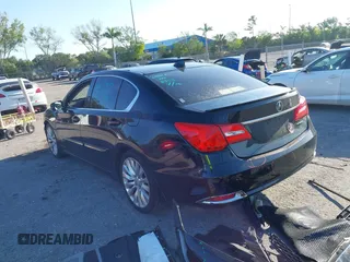 2014 Acura RLX Advance Pkg with VIN JH4KC1F95EC003282, listed as a IAAI auction lot 42059477 with 186,283 mi miles. Bid and sale history available at carsss.com. Image 3.