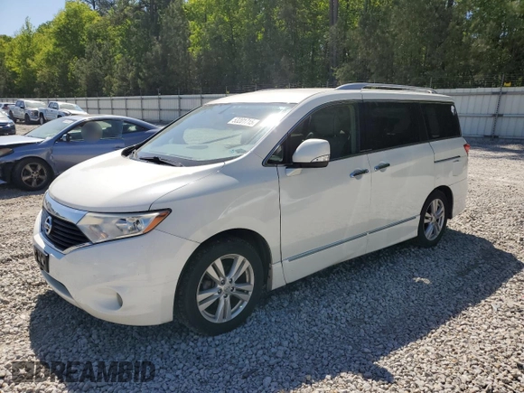 2012 Nissan Quest SL z VIN JN8AE2KP9C9033305, wystawiony jako Copart lot #53201715 z przebiegiem 153 896 mil mil oraz Szkody całkowita. Historia ofert i sprzedaży dostępna na DreamBid. Obrazek 1.