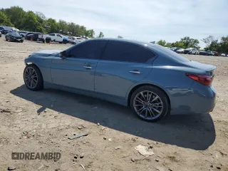 2022 Infiniti Q50 Red Sport 400 with VIN JN1FV7DR4NM390178, listed as a Copart auction lot 69999424 with 27,794 mi miles and Salvage title. Bid and sale history available at DreamBid. Image 2.