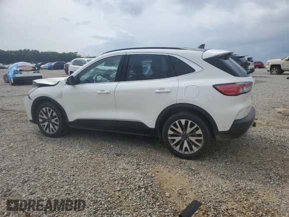 2020 Ford Escape Titanium z VIN 1FMCU9J9XLUB57675, wystawiony jako Copart lot #57777795 z przebiegiem Nie podano mil oraz Szkoda całkowita • Salvage title. Historia ofert i sprzedaży dostępna na DreamBid. Obrazek 2.
