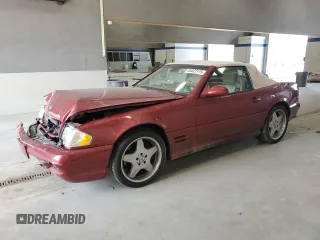 2001 Mercedes-Benz SL 500 with VIN WDBFA68FX1F200299, listed as a Copart auction lot 54422115 with 53,875 mi miles and Salvage title. Bid and sale history available at DreamBid. Image 1.