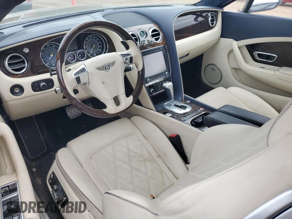 2013 Bentley Continental GT with VIN SCBFC7ZA4DC084868, listed as a Copart auction lot 54187554 with Not Provided miles and Salvage Title. Bid and sale history available at DreamBid. Image 8.