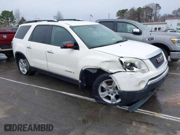 2008 GMC Acadia SLE1 with VIN 1GKEV13718J110538, listed as a IAAI auction lot 41662996 with 304,871 mi miles. Bid and sale history available at carsss.com. Image 1.