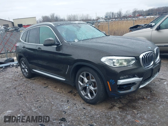 2020 BMW X3 xDrive30i with VIN 5UXTY5C09LLT34494, listed as a IAAI auction lot 41517237 with 60,052 mi miles and . Bid and sale history available at DreamBid. Image 1.