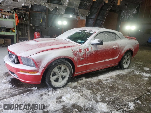 2007 Ford Mustang GT Deluxe with VIN 1ZVHT85H275353034, listed as a Copart auction lot 45696055 with Not Provided miles and Salvage Title. Bid and sale history available at carsss.com. Image 1.