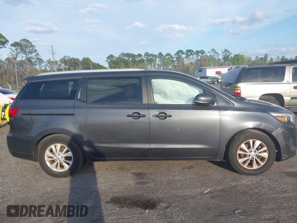 2016 Kia Sedona LX with VIN KNDMB5C10G6084583, listed as a IAAI auction lot 41744644 with 1 mi miles. Bid and sale history available at carsss.com. Image 12.