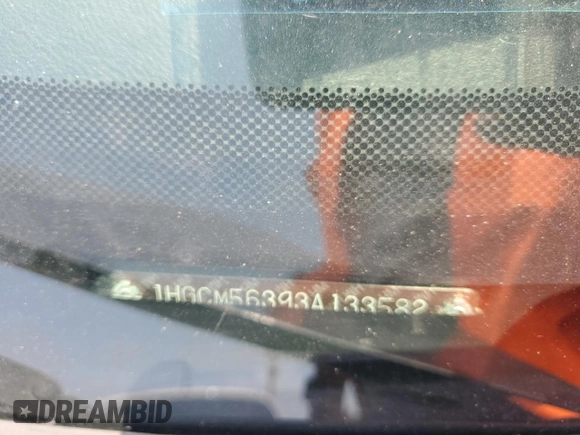 2003 Honda Accord LX z VIN 1HGCM56393A133582, wystawiony jako Copart lot #60658325 z przebiegiem Nie podano mil oraz Szkoda całkowita • Salvage title. Historia ofert i sprzedaży dostępna na DreamBid. Obrazek 12.