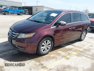 2015 Honda Odyssey EX-L z VIN 5FNRL5H66FB083559, wystawiony jako IAAI lot #41691937 z przebiegiem 101 530 mil mil oraz . Historia ofert i sprzedaży dostępna na DreamBid. Obrazek 2.