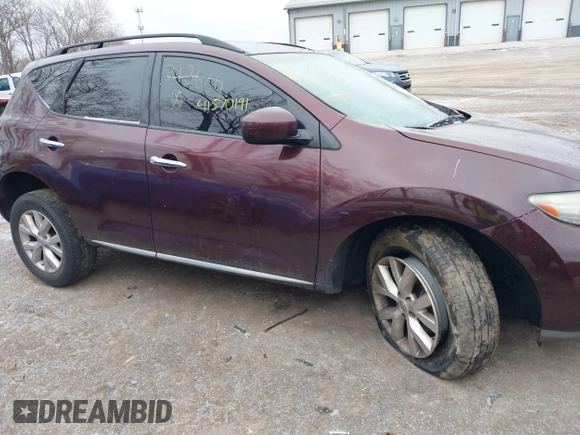 2013 Nissan Murano SV with VIN JN8AZ1MW5DW313664, listed as a IAAI auction lot 41570191 with 125,497 mi miles and . Bid and sale history available at carsss.com. Image 13.