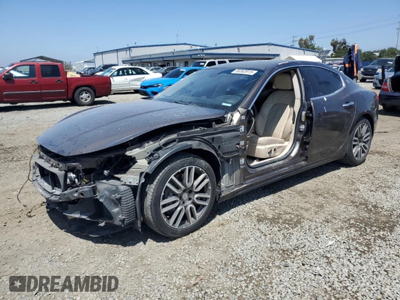 2015 Maserati Ghibli S Q4 z VIN ZAM57RTA7F1130656, wystawiony jako Copart lot #56363915 z przebiegiem 45 397 mil mil oraz Szkody całkowita. Historia ofert i sprzedaży dostępna na DreamBid. Obrazek 1.