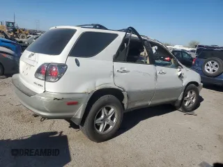 2001 Lexus RX 300 with VIN JTJGF10UX10083652, listed as a Copart auction lot 83531204 with 0 mi miles and Salvage Title. Bid and sale history available at carsss.com. Image 3.