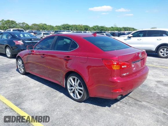 2007 Lexus IS 250 with VIN JTHBK262675042319, listed as a IAAI auction lot 42033877 with 237,283 mi miles and . Bid and sale history available at DreamBid. Image 3.