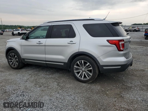 2018 Ford Explorer Platinum with VIN 1FM5K8HT0JGA01893, listed as a Copart auction lot 58896355 with 77,186 mi miles and Salvage title. Bid and sale history available at DreamBid. Image 2.