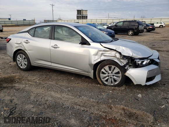 2023 Nissan Sentra S with VIN 3N1AB8BV0PY298963, listed as a Copart auction lot 52571885 with 25,309 mi miles and Salvage Title. Bid and sale history available at DreamBid. Image 4.