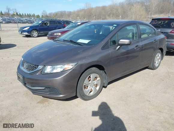 2014 Honda Civic Sedan LX with VIN 2HGFB2F53EH526307, listed as a IAAI auction lot 42040139 with 75,780 mi miles. Bid and sale history available at carsss.com. Image 17.