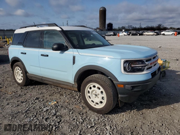2024 Ford Bronco Sport Heritage with VIN 3FMCR9G69RRF40280, listed as a Copart auction lot 48956825 with 5,654 mi miles and Salvage title. Bid and sale history available at DreamBid. Image 4.