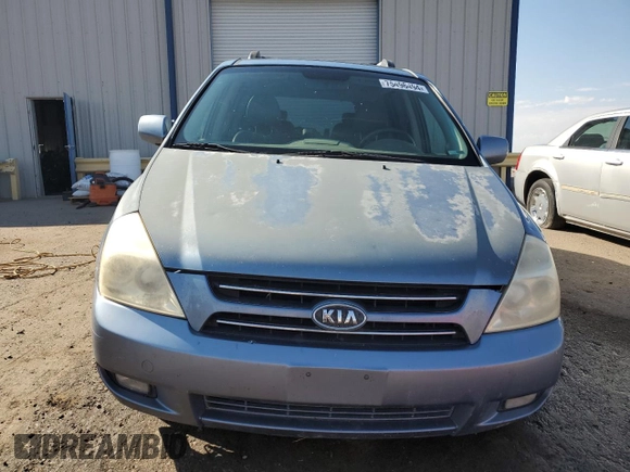 2007 Kia Sedona EX with VIN KNDMB233X76123907, listed as a Copart auction lot 75496494 with 263,694 mi miles and Salvage Title. Bid and sale history available at DreamBid. Image 5.