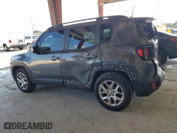 2018 Jeep Renegade Latitude with VIN ZACCJABB8JPG65397, listed as a Copart auction lot 57747975 with 91,714 mi miles and Salvage title. Bid and sale history available at DreamBid. Image 2.