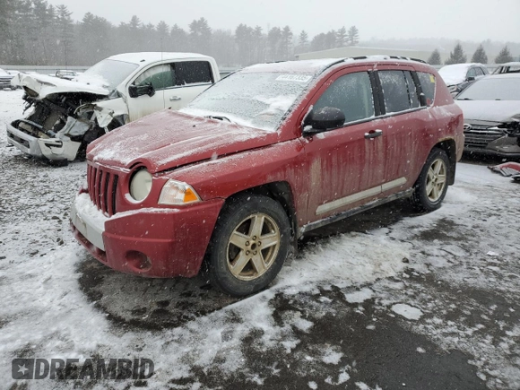 2007 Jeep Compass Limited with VIN 1J8FF57W67D256591, listed as a Copart auction lot 44167335 with 179,456 mi miles and Salvage Title. Bid and sale history available at carsss.com. Image 1.