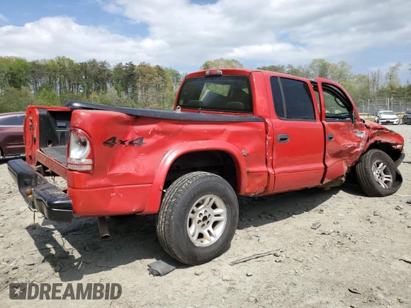 2003 Dodge Dakota Sport with VIN 1D7HG38X23S288703, listed as a Copart auction lot 53920575 with 260,506 mi miles and Salvage Title. Bid and sale history available at DreamBid. Image 3.