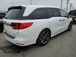 2022 Honda Odyssey Elite with VIN 5FNRL6H91NB009531, listed as a Copart auction lot 62002835 with 77,822 mi miles and Salvage title. Bid and sale history available at DreamBid. Image 3.