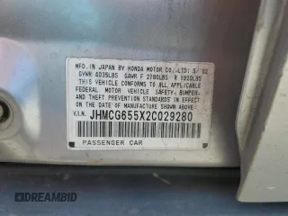 2002 Honda Accord z VIN JHMCG655X2C029280, wystawiony jako Copart lot #58945055 z przebiegiem 248 654 mil mil oraz Szkoda całkowita • Salvage title. Historia ofert i sprzedaży dostępna na DreamBid. Obrazek 13.