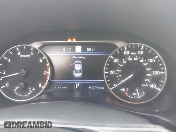 2019 Nissan Altima 2.5 Platinum with VIN 1N4BL4FV2KC207507, listed as a IAAI auction lot 41537675 with 69,872 mi miles. Bid and sale history available at carsss.com. Image 7.