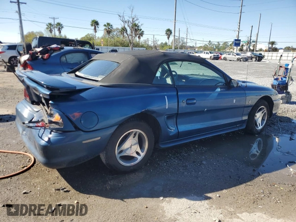 1998 Ford Mustang with VIN 1FAFP4443WF161707, listed as a Copart auction lot 45647115 with 105,205 mi miles and Salvage Title. Bid and sale history available at carsss.com. Image 3.