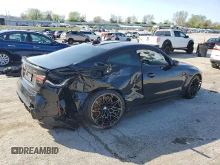 2021 BMW M4 with VIN WBS53AZ08MCF95296, listed as a Copart auction lot 51476735 with Not provided miles and Salvage title. Bid and sale history available at DreamBid. Image 3.