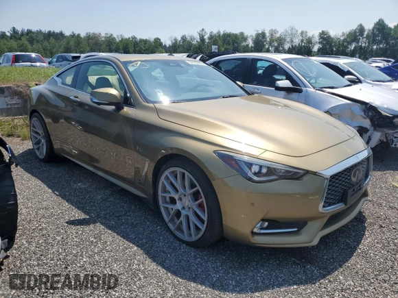 2017 Infiniti Q60 Red Sport 400 with VIN JN1FV7EL0HM700972, listed as a Copart auction lot 62163635 with 124,364 mi miles and Clean title. Bid and sale history available at DreamBid. Image 4.