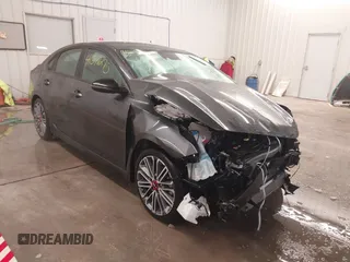 2022 Kia Forte GT with VIN 3KPF44AC9NE424192, listed as a IAAI auction lot 41597275 with 18,716 mi miles. Bid and sale history available at carsss.com. Image 1.