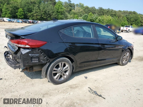 2017 Hyundai Elantra SE with VIN KMHD84LF0HU433030, listed as a Copart auction lot 59185345 with 77,776 mi miles and Salvage title. Bid and sale history available at DreamBid. Image 3.