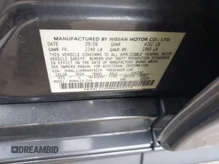2006 Nissan Altima 2.5 with VIN 1N4AL11D96N444224, listed as a IAAI auction lot 42092071 with 168,949 mi miles. Bid and sale history available at carsss.com. Image 9.