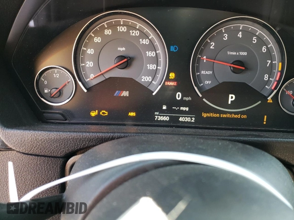 2016 BMW M4 with VIN WBS3R9C59GK708608, listed as a Copart auction lot 54363903 with 73,660 mi miles. Bid and sale history available at carsss.com. Image 9.