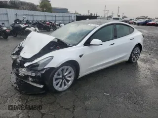 2023 Tesla Model 3 with VIN 5YJ3E1EAXPF544233, listed as a Copart auction lot 44790245 with 32,098 mi miles and Salvage title. Bid and sale history available at DreamBid. Image 1.