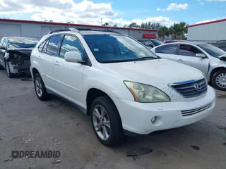 2007 Lexus RX 400h with VIN JTJGW31U372001820, listed as a IAAI auction lot 41030399 with 91,386 mi miles and . Bid and sale history available at DreamBid. Image 1.