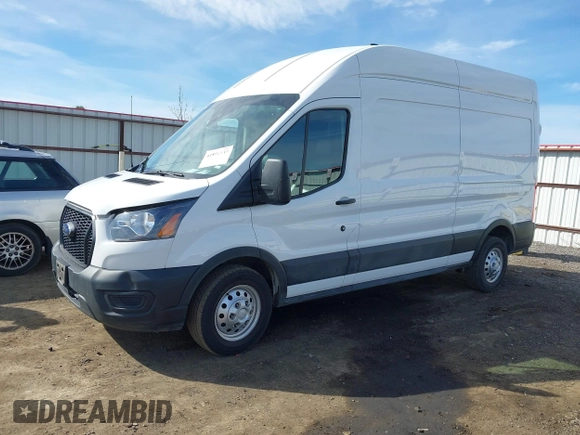2023 Ford Transit Cargo with VIN 1FTBR2X87PKA70597, listed as a IAAI auction lot 41896133 with 37,982 mi miles and . Bid and sale history available at DreamBid. Image 2.