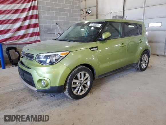 2018 Kia Soul + with VIN KNDJP3A57J7888363, listed as a Copart auction lot 48108575 with 92,673 mi miles and Salvage Title. Bid and sale history available at carsss.com. Image 1.
