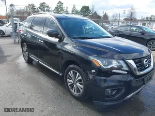 2019 Nissan Pathfinder S with VIN 5N1DR2MM5KC584974, listed as a IAAI auction lot 41174506 with 76,466 mi miles. Bid and sale history available at carsss.com. Image 1.