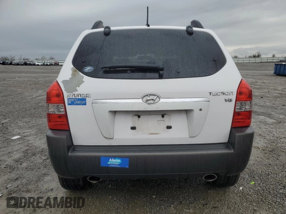 2007 Hyundai Tucson SE with VIN KM8JN12D37U524317, listed as a Copart auction lot 51601275 with 97,755 mi miles and Salvage Title. Bid and sale history available at carsss.com. Image 6.