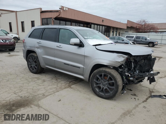 2020 Jeep Grand Cherokee Overland with VIN 1C4RJFCGXLC251580, listed as a Copart auction lot 86124554 with 0 mi miles and Salvage Title. Bid and sale history available at carsss.com. Image 4.