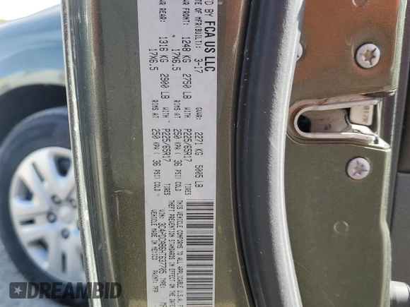 2017 Dodge Journey SE with VIN 3C4PDCAB6HT637705, listed as a Copart auction lot 48400265 with 145,398 mi miles and Salvage Title. Bid and sale history available at DreamBid. Image 13.