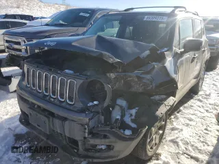 2017 Jeep Renegade Latitude with VIN ZACCJBBB1HPG59635, listed as a Copart auction lot 89309315 with 126,041 mi miles and Salvage Title. Bid and sale history available at carsss.com. Image 1.
