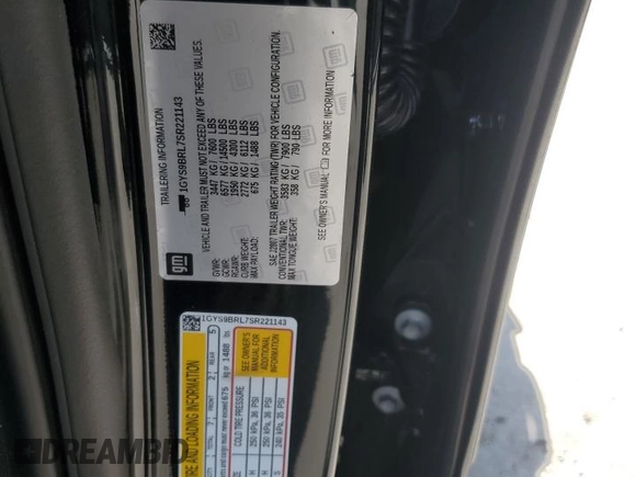2025 Cadillac Escalade z VIN 1GYS9BRL7SR221143, wystawiony jako Copart lot #55594795 z przebiegiem 463 mil mil oraz Szkoda całkowita • Salvage title. Historia ofert i sprzedaży dostępna na DreamBid. Obrazek 14.