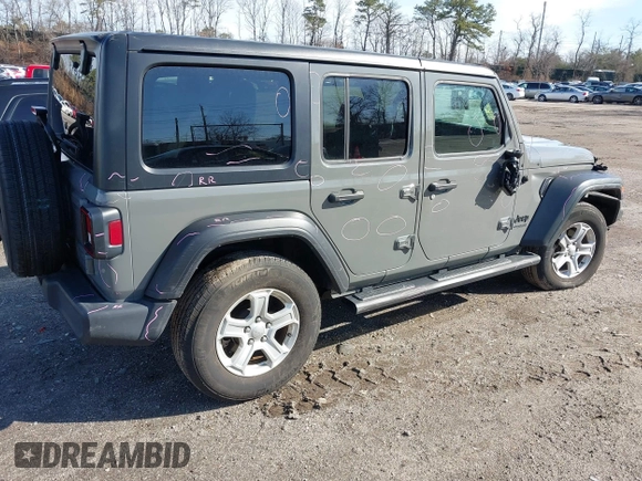 2022 Jeep Wrangler Unlimited Willys with VIN 1C4HJXDN2NW267658, listed as a IAAI auction lot 41858229 with 24,307 mi miles and . Bid and sale history available at DreamBid. Image 4.